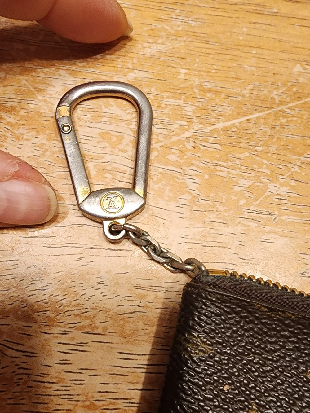 Louis Vuitton Monogram Canvas Key Pouch Wallet in Brown and Gold